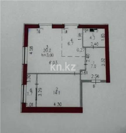 Продажа 2-комнатной квартиры, 54 м², ул. Нажимеденова, дом  28 в Астане