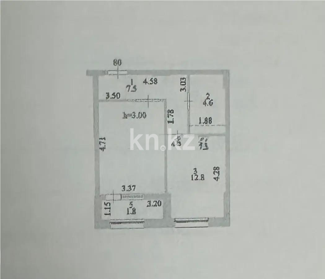Продажа 1-комнатной квартиры, 42.6 м², ул. Култегин, дом  4а - Продажа квартир в новостройках Астаны без посредников фото 1 из 1
