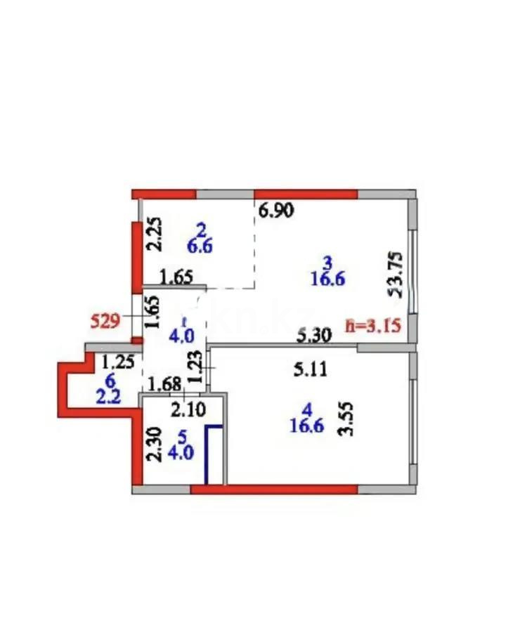Продажа 2-комнатной квартиры, 50 м² в Астане