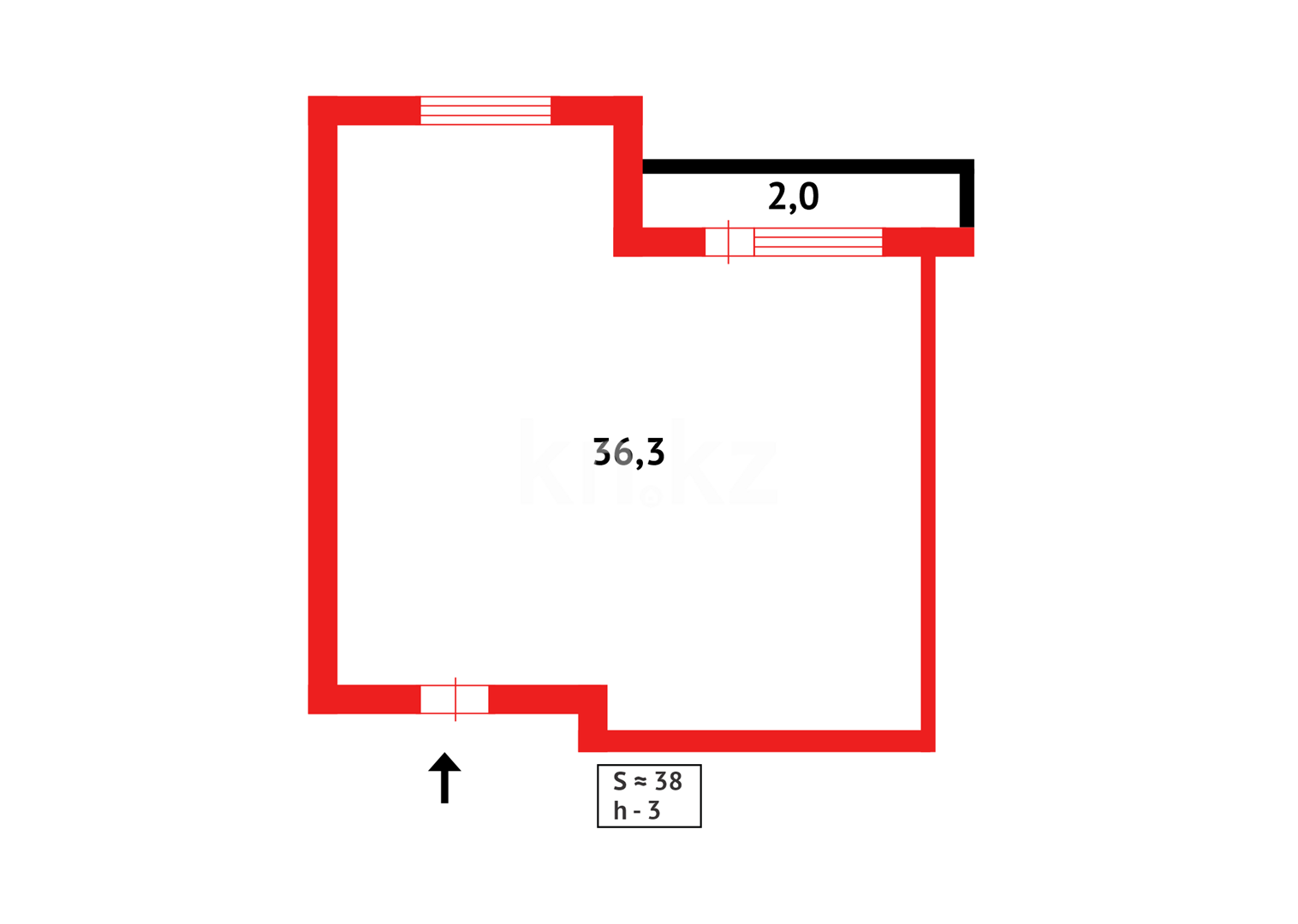 Продажа 1-комнатной квартиры, 38 м² - Продажа квартир в Караганде в Майкудуке - страница 3 фото 11 из 11