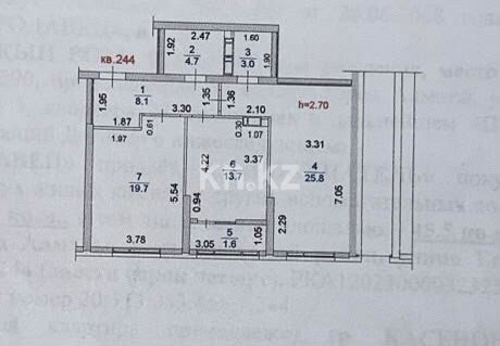 Продажа 2-комнатной квартиры, 77 м² в Алматы
