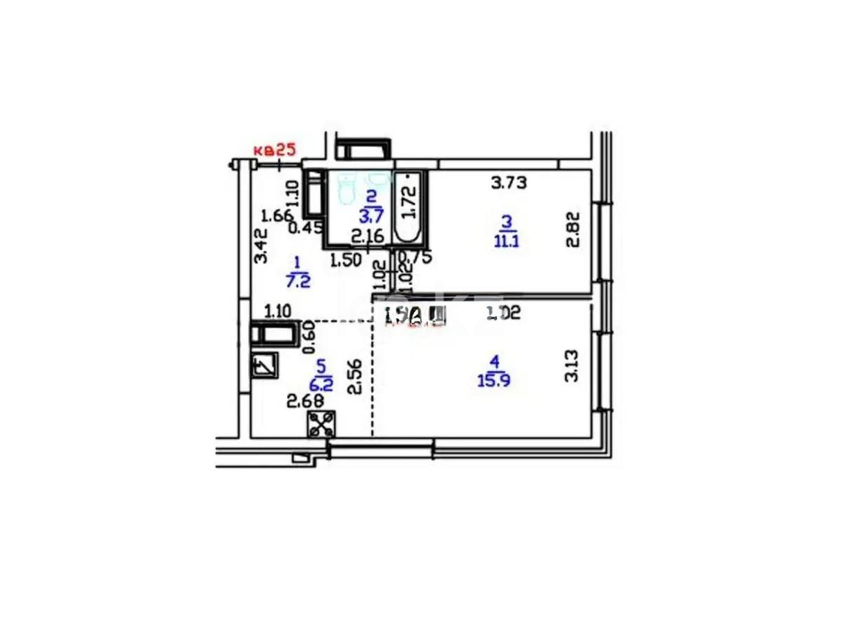 Продажа 1-комнатной квартиры, 44 м², ул. Халиуллина, дом  196 стр - Продажа квартир в Алматы фото 1 из 1