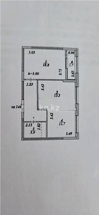 Продажа 2-комнатной квартиры, 61 м² в Астане