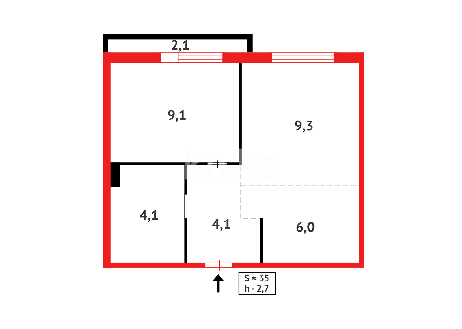 Продажа 2-комнатной квартиры, 35 м² в Астане - фото 11