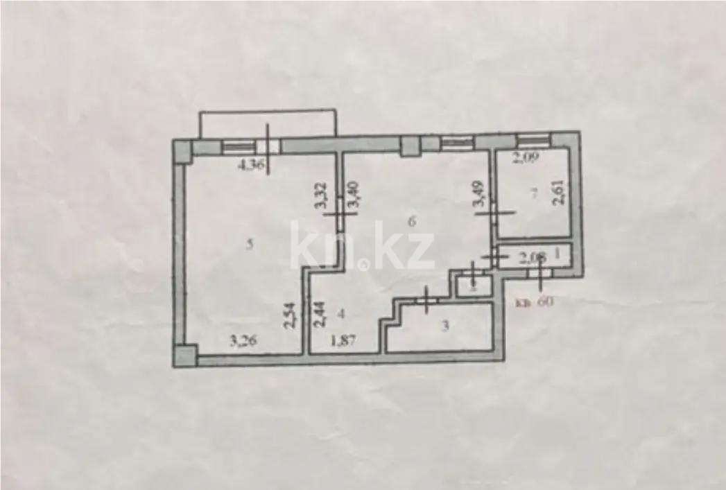 Продажа 2-комнатной квартиры, 57.9 м² - Продажа квартир в монолитно-каркасном доме в Казахстане - страница 3 фото 7 из 7
