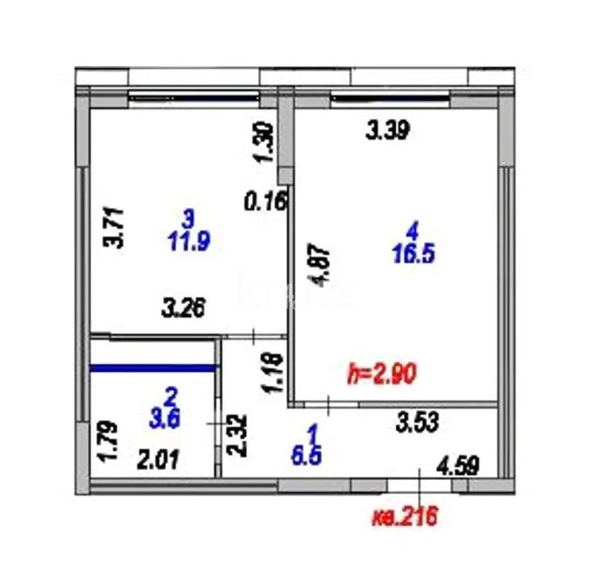 Продажа 1-комнатной квартиры, 38.5 м², ул. Байтурсынова, дом  47 стр - Продажа  однокомнатных квартир в Астане без посредников с фото фото 5 из 5