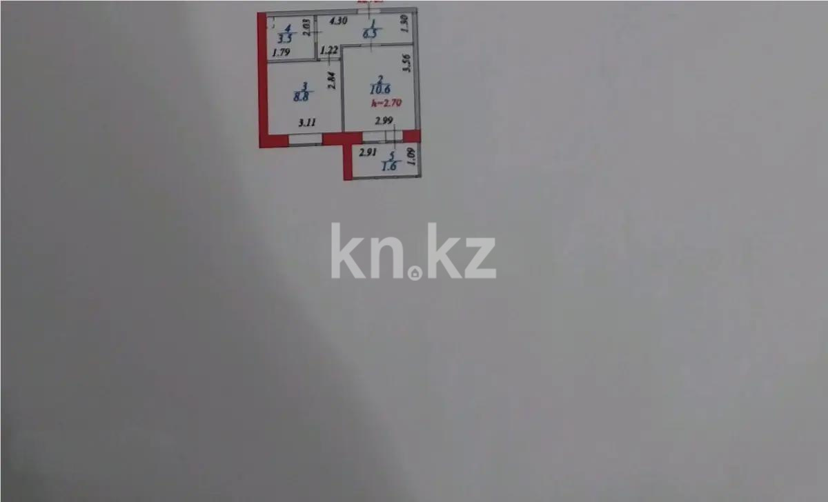 Продажа 1-комнатной квартиры, 31 м², ул. Болекпаева, дом  19 - Продажа квартир в Астане фото 1 из 1
