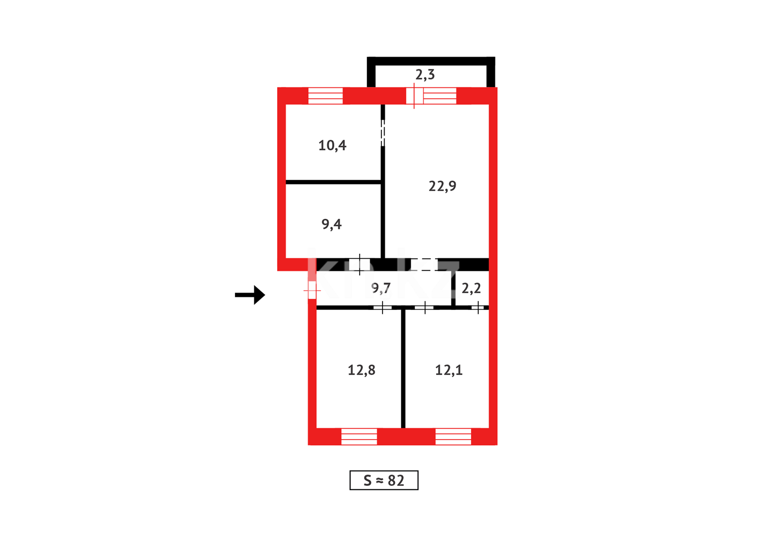 Продажа 3-комнатной квартиры, 81 м² в Темиртау - фото 17