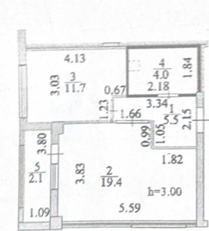 Продажа 2-комнатной квартиры, 44 м², ул. Байтурсынова, дом  22 стр в Астане