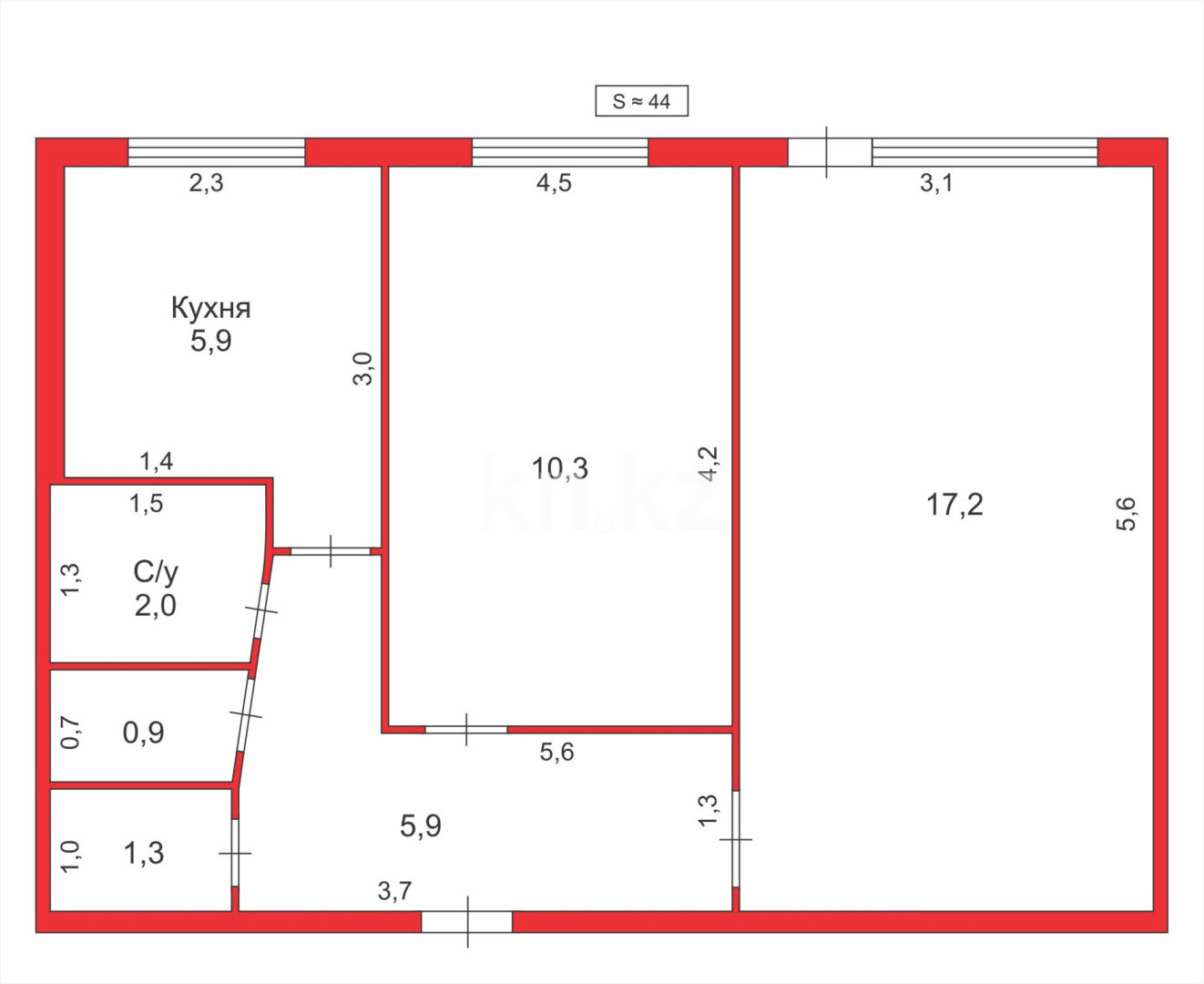 Продажа 2-комнатной квартиры, 43 м² - Аренда квартир помесячно в Жезказгане фото 16 из 16