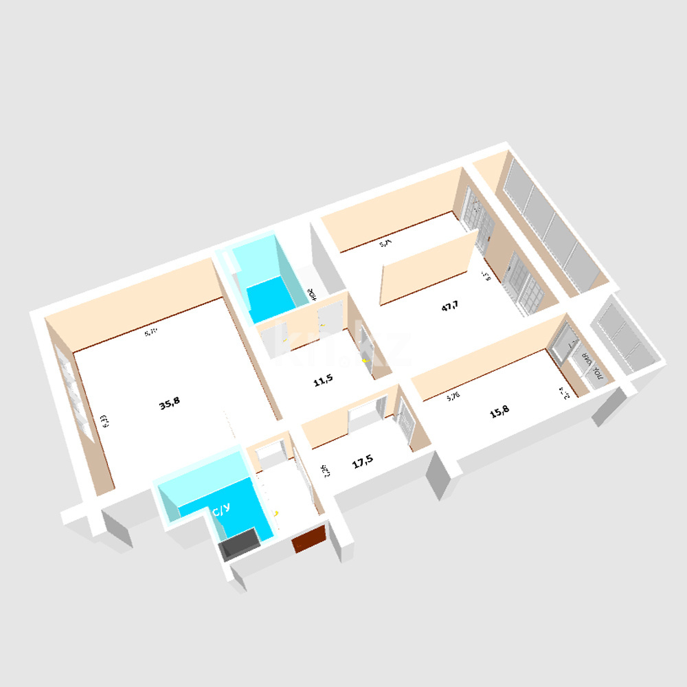 Продажа 3-комнатной квартиры, 138 м² - Продажа квартир в новостройках Алматы - страница 73 фото 31 из 31