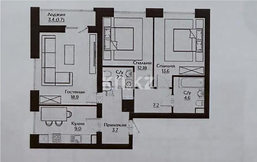 Продажа 3-комнатной квартиры, 73.8 м² - Продажа трехкомнатных квартир в Астане - страница 10 фото 1 из 1