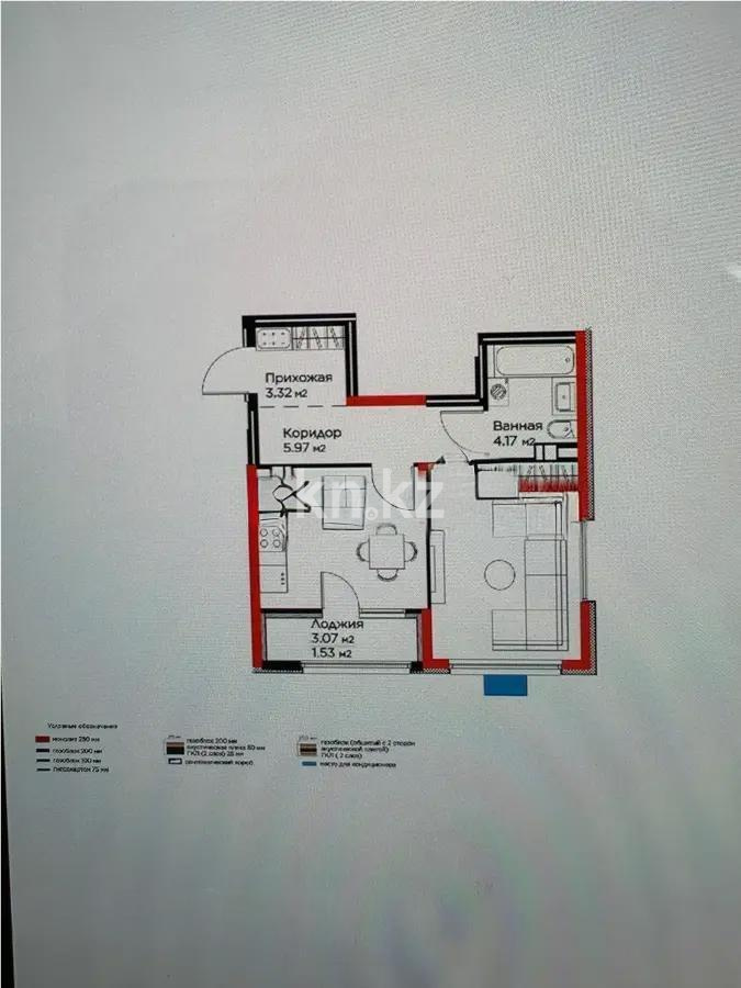 Продажа 1-комнатной квартиры, 39.19 м², мкр. Гажайып, дом  33 в Алматы