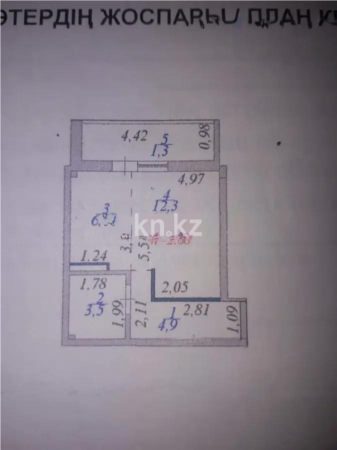 Продажа 1-комнатной квартиры, 28 м², пр. Женис, дом  43/3 - Продажа  однокомнатных квартир в Астане без посредников с фото фото 5 из 5