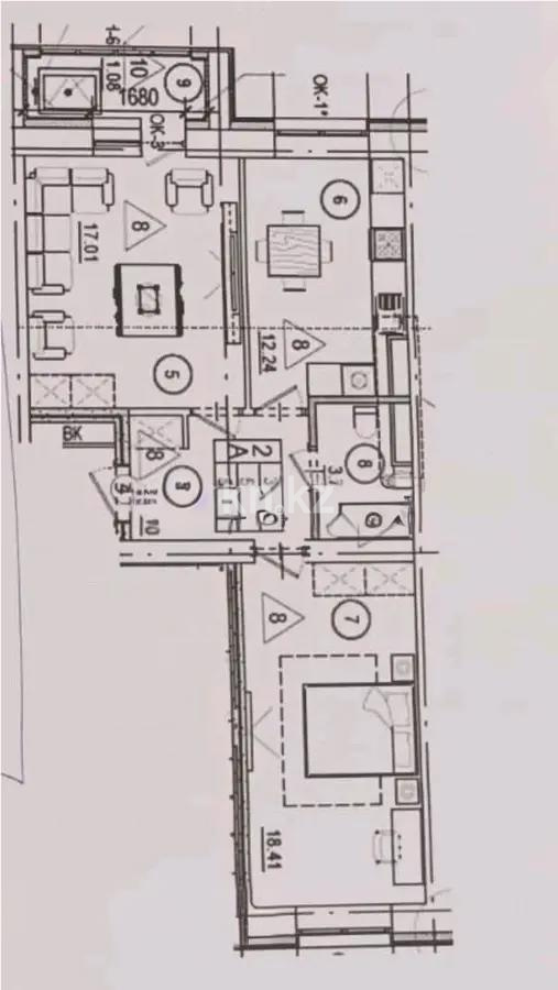 Продажа 2-комнатной квартиры, 59.6 м², ул. Култегин, дом  2 в Астане