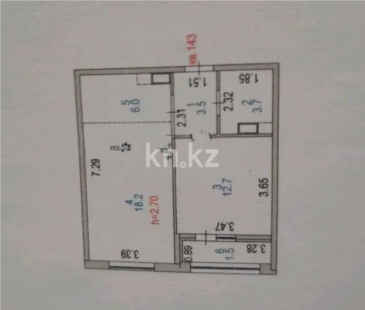 Продажа 2-комнатной квартиры, 46 м², ул. Баглановой, дом  2 - Продажа  двухкомнатных квартир в новостройках Астаны без посредников с фото фото 3 из 3
