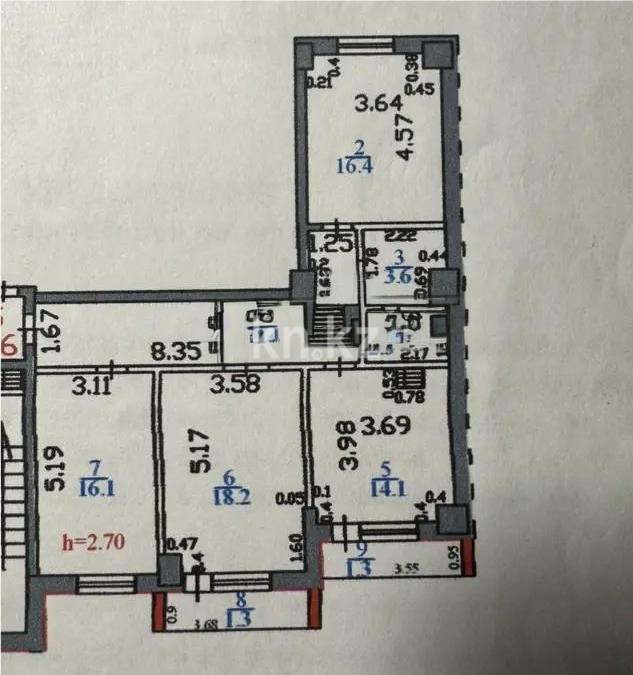 Продажа 3-комнатной квартиры, 89 м² - Продажа трехкомнатных квартир в блочном доме в Караганде фото 1 из 1