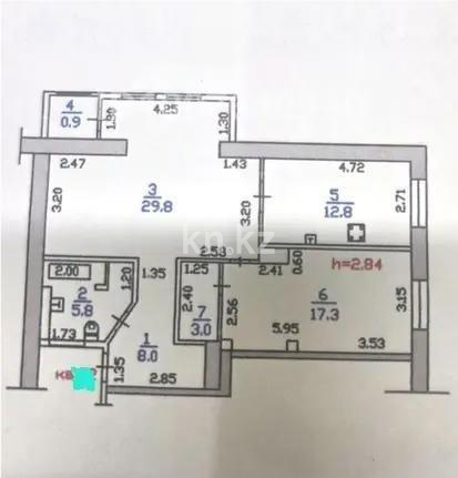 Продажа 2-комнатной квартиры, 77.6 м², ул. Брусиловского, дом  163 в Алматы - фото 3