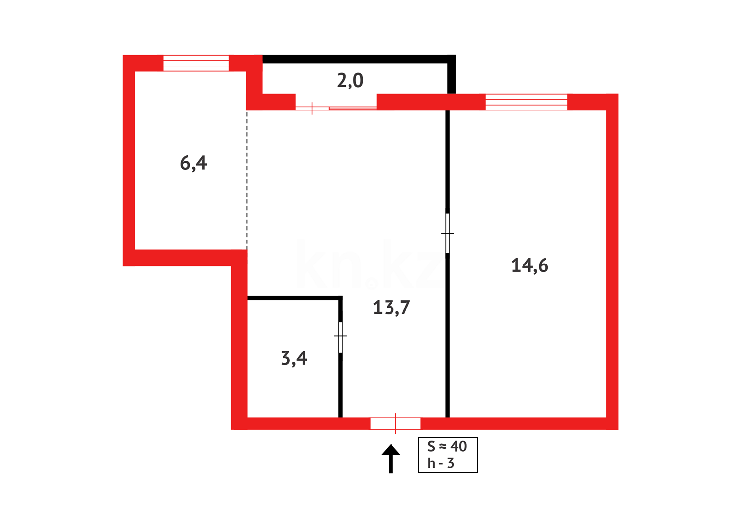 Продажа 2-комнатной квартиры, 40 м² - Продажа квартир в новостройках Караганды - страница 3 фото 10 из 10
