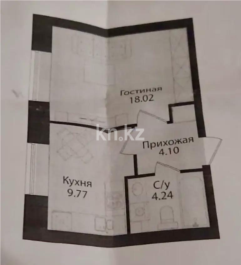 Продажа 1-комнатной квартиры, 35.8 м², ул. Айтматова, дом  77/7 в Астане - фото 3