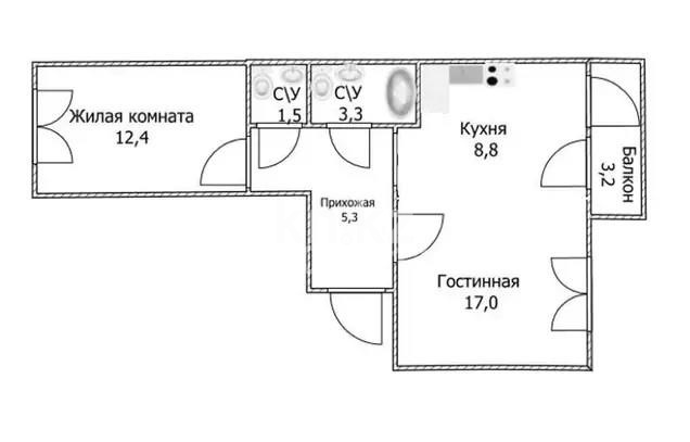 Продажа 2-комнатной квартиры, 54 м², ул. А-92, дом  5/2 - Продажа квартир в Астане без посредников фото 1 из 1