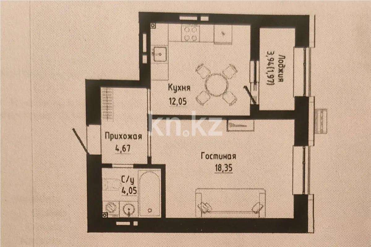 Продажа 1-комнатной квартиры, 41.09 м², ул. Таттимбета, дом  9 стр - Продажа домов, коттеджей в Атырау фото 1 из 1