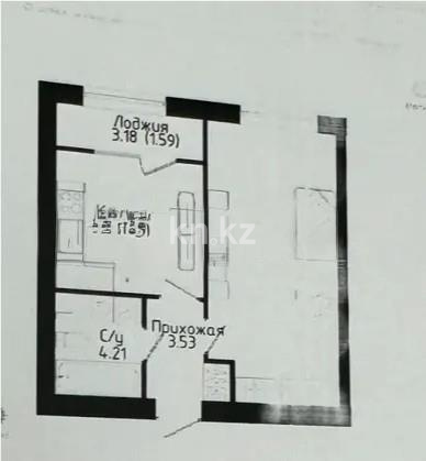 Продажа 1-комнатной квартиры, 40 м², ул. Нажимеденова, дом  30/1 - Продажа  однокомнатных квартир в Астане с фото фото 2 из 2