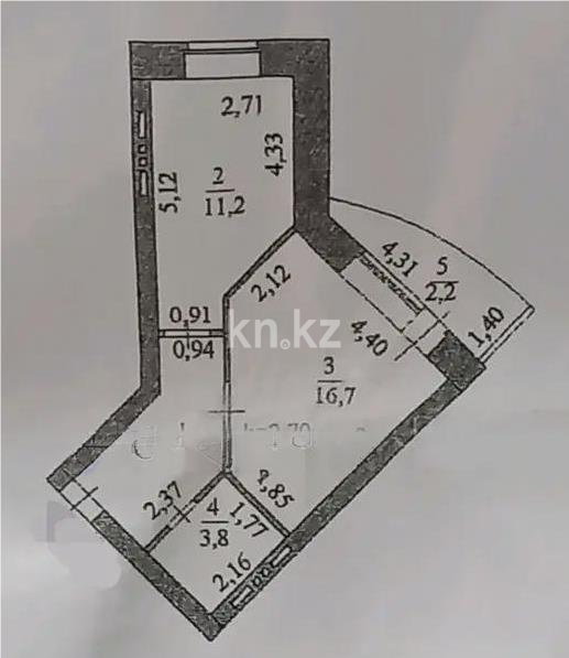 Продажа 1-комнатной квартиры, 40 м², пр. Кудайбердыулы, дом  24 в Астане - фото 4