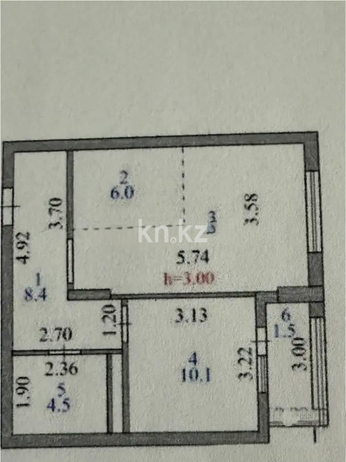 Продажа 2-комнатной квартиры, 45 м², ул. Байтурсынова, дом  6 - Продажа квартир в Астане фото 1 из 1