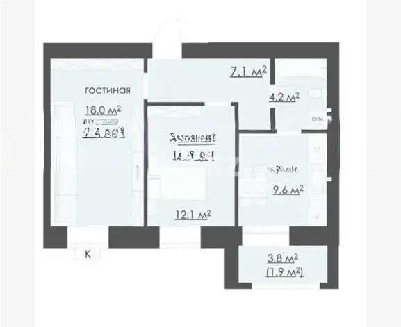 Продажа 2-комнатной квартиры, 53 м² в Караганде - фото 6