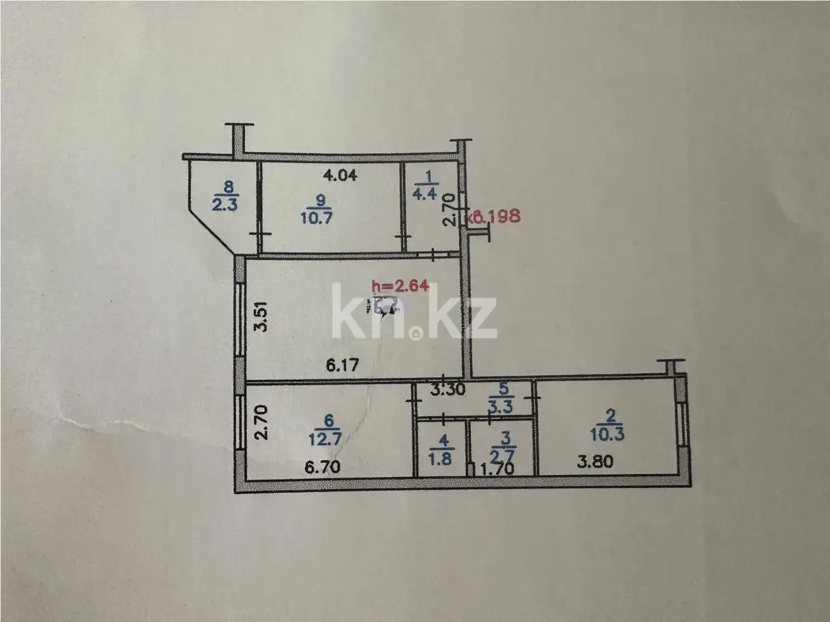Продажа 3-комнатной квартиры, 70 м², ул. Тянь-Шаньская, дом  9г - Продажа квартир в Казахстане фото 6 из 6