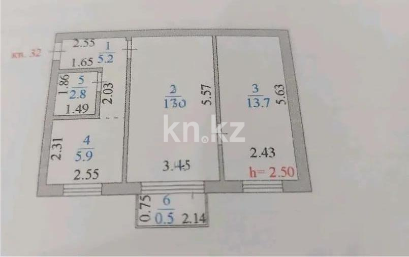Продажа 2-комнатной квартиры, 45 м² - Продажа квартир в панельном доме в Астане - страница 9 фото 1 из 1
