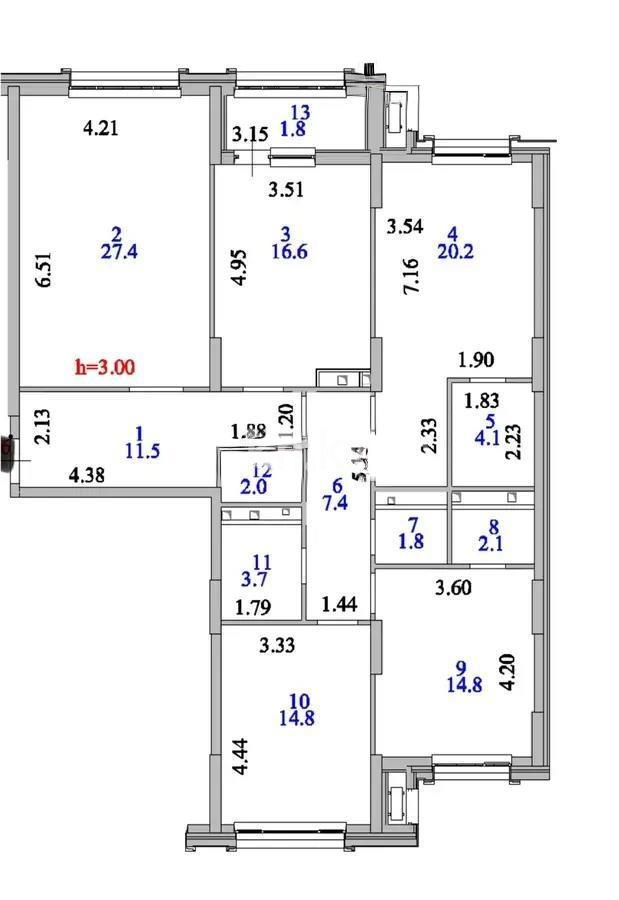 Продажа 4-комнатной квартиры, 130 м² - Продажа  четырехкомнатных квартир в новостройках Астаны фото 6 из 6