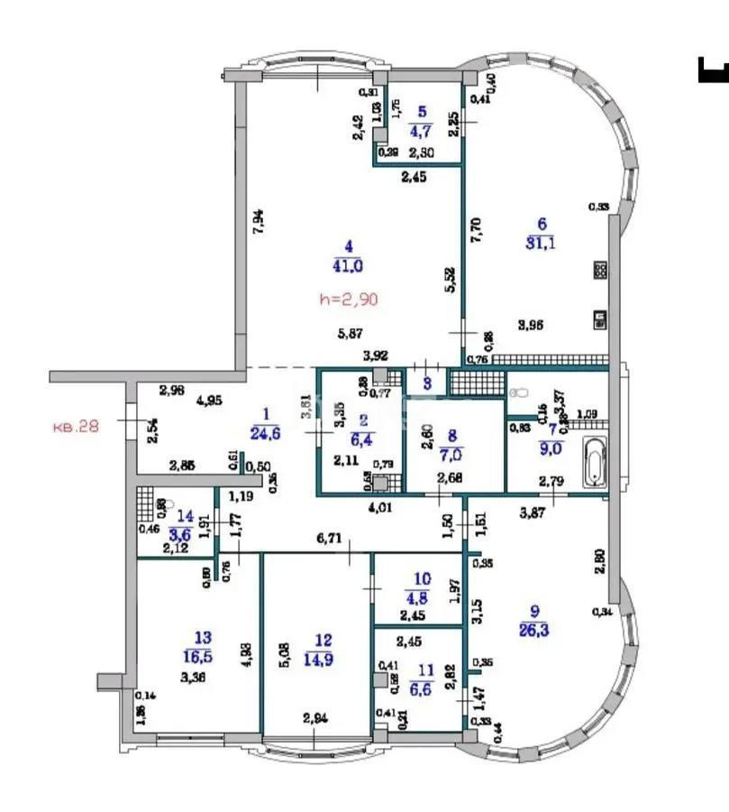 Продажа 4-комнатной квартиры, 200 м² - Продажа квартир в монолитно-каркасном доме в Алматы - страница 8 фото 9 из 9