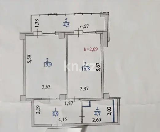 Продажа 1-комнатной квартиры, 55 м² в Астане - фото 4