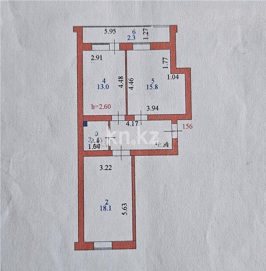 Продажа 2-комнатной квартиры, 60.8 м², ул. Нажимеденова, дом  37 в Астане - фото 8