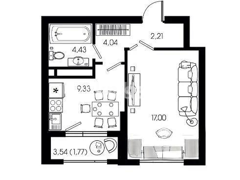 Продажа 1-комнатной квартиры, 39 м², ул. Коктерек, дом  139 - Продажа квартир в новостройках Алматы фото 3 из 3