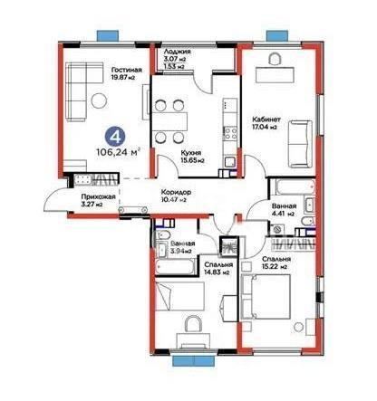 Продажа 4-комнатной квартиры, 106 м² в Алматы - фото 9
