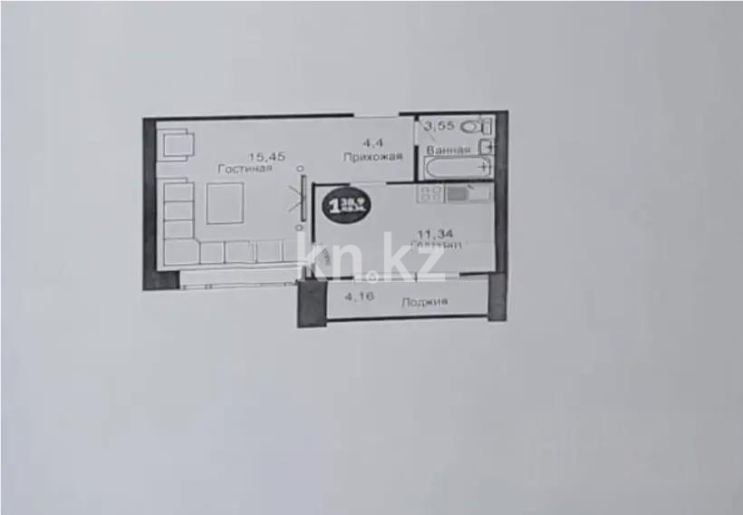 Продажа 1-комнатной квартиры, 38.9 м² в Астане