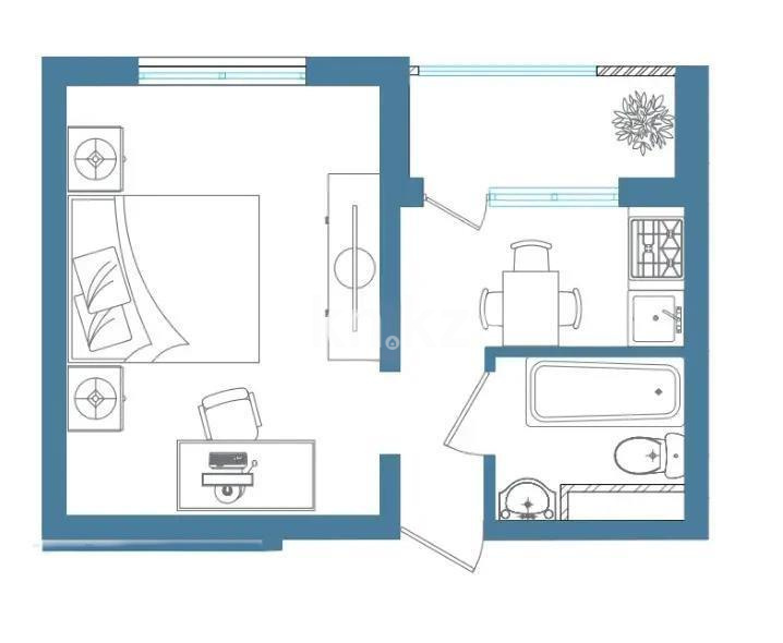 Продажа 1-комнатной квартиры, 30 м², ул. 24-я, дом  1/1б стр - Продажа квартир в Казахстане фото 1 из 1