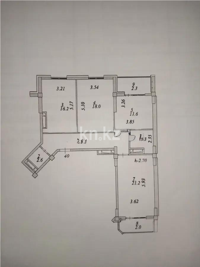 Продажа 3-комнатной квартиры, 92.3 м², ул. Е-15, дом  9/1 - Продажа квартир в Казахстане фото 6 из 6