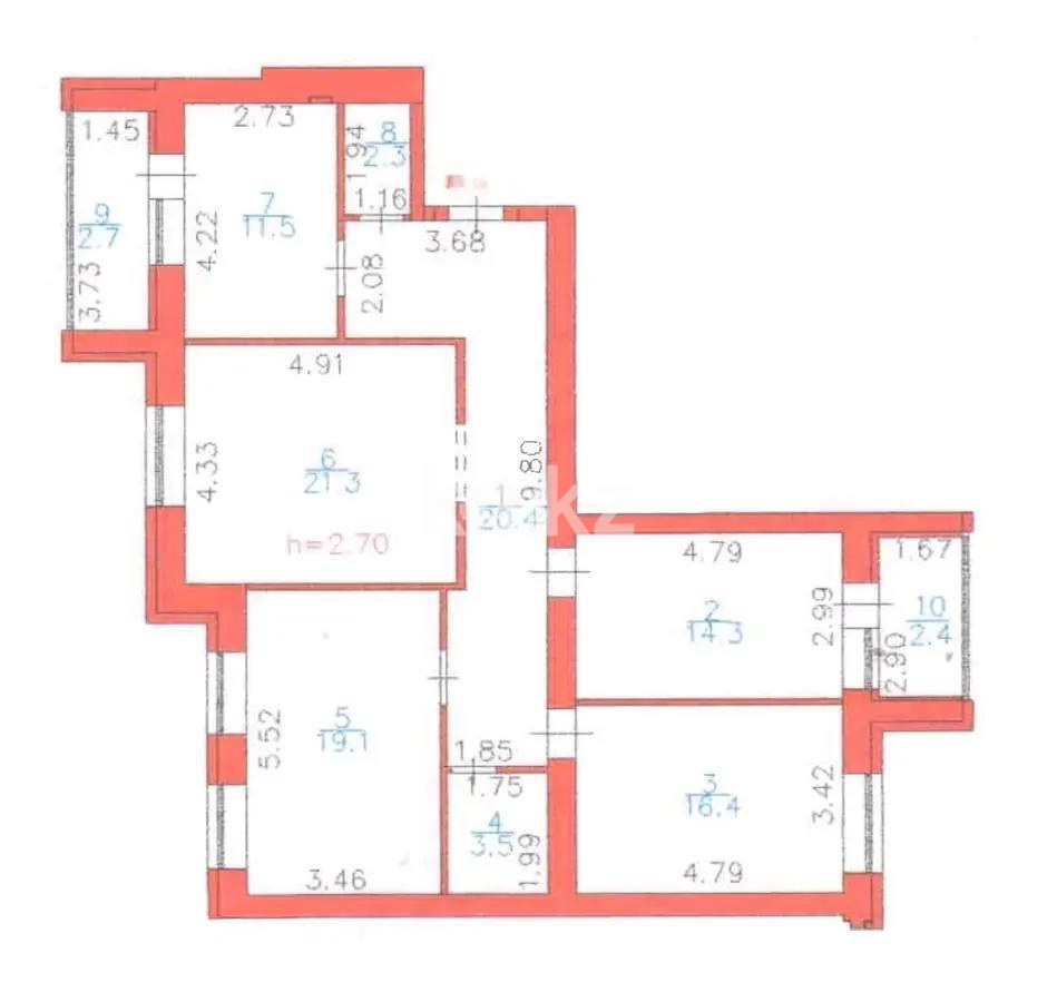 Продажа 4-комнатной квартиры, 114 м² - Продажа недвижимости в Астане - страница 7 фото 9 из 9