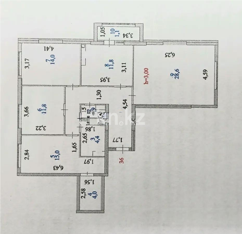 Продажа 4-комнатной квартиры, 107.5 м², ул. Кенесары, дом  4а - Продажа квартир в Астане без посредников фото 8 из 8
