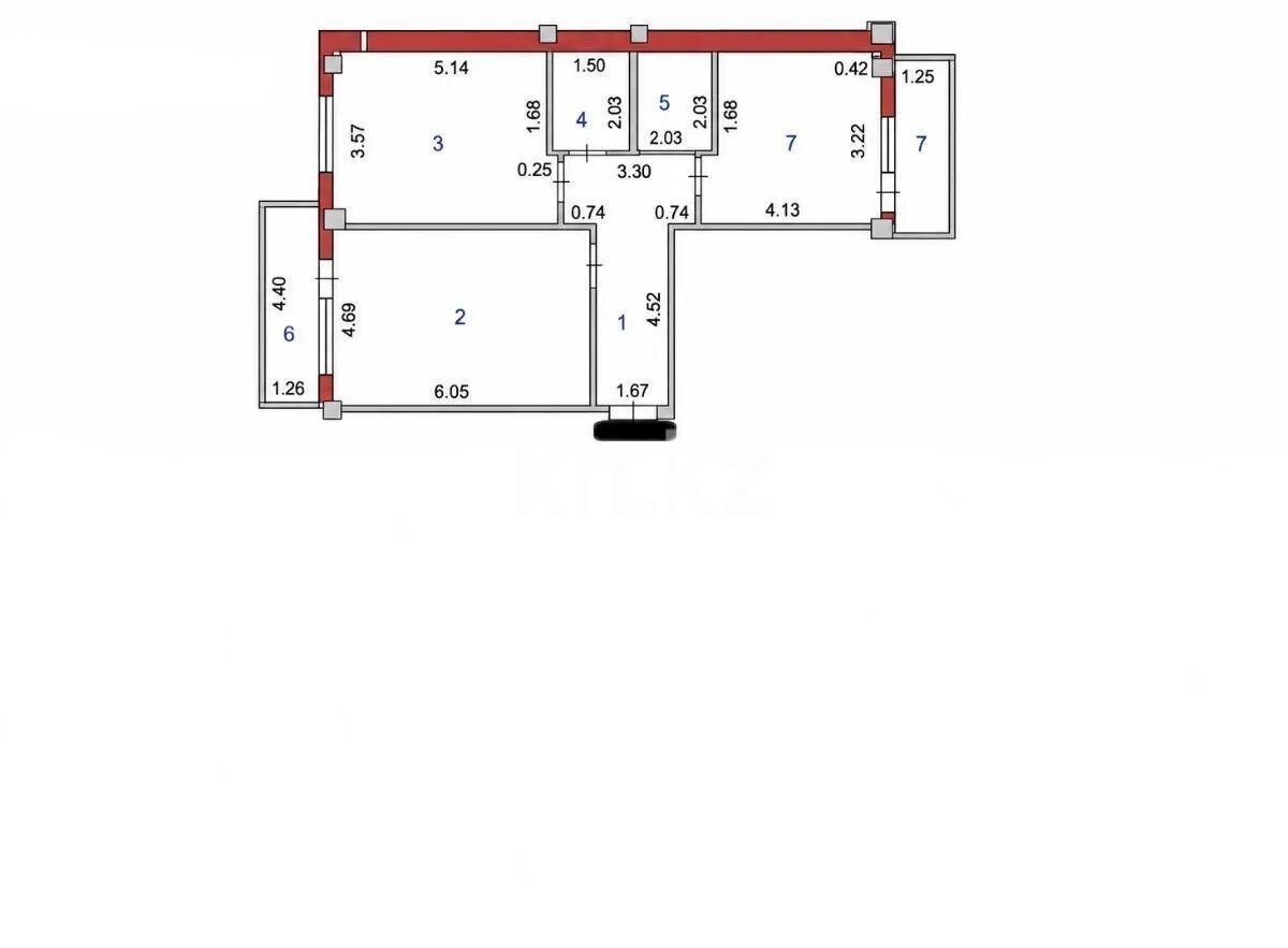 Продажа 2-комнатной квартиры, 75.1 м² в Астане - фото 6