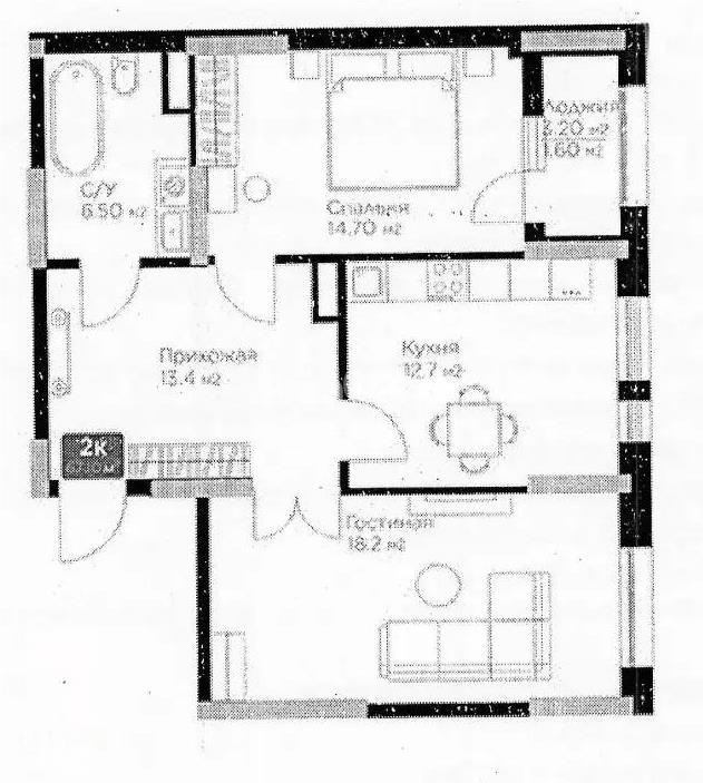 Продажа 2-комнатной квартиры, 67.1 м² - Продажа недвижимости в Астане - страница 14 фото 1 из 1