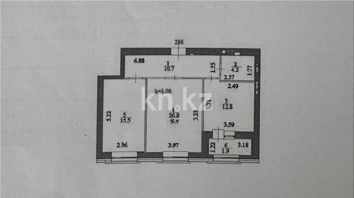 Продажа 2-комнатной квартиры, 69.9 м² в Астане