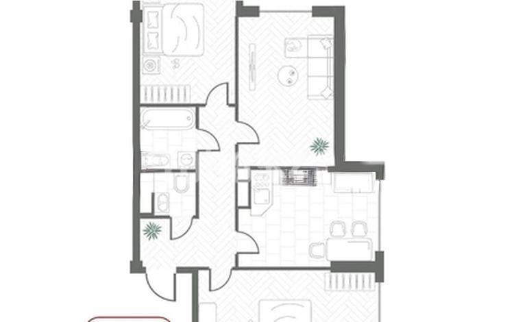 Продажа 3-комнатной квартиры, 81.3 м² - Продажа трехкомнатных квартир от собственников в Алматы - страница 39 фото 1 из 1