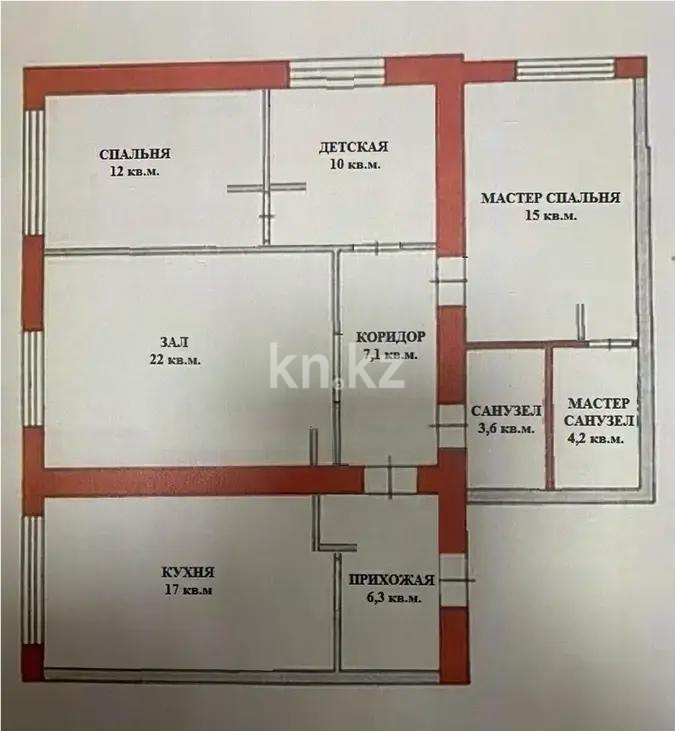 Продажа 4-комнатной квартиры, 100 м², ул. Бокейхана, дом  16 - Продажа  четырехкомнатных квартир в новостройках Астаны фото 1 из 1