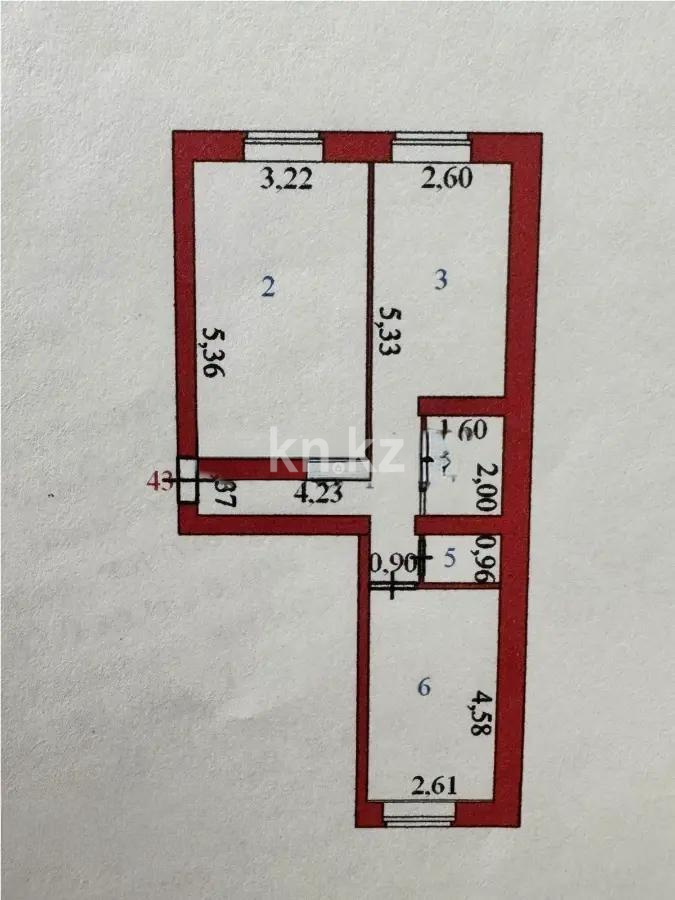 Продажа 2-комнатной квартиры, 53 м², ул. Сокпакбаева, дом  14/2 - Продажа квартир в Астане без посредников фото 5 из 5