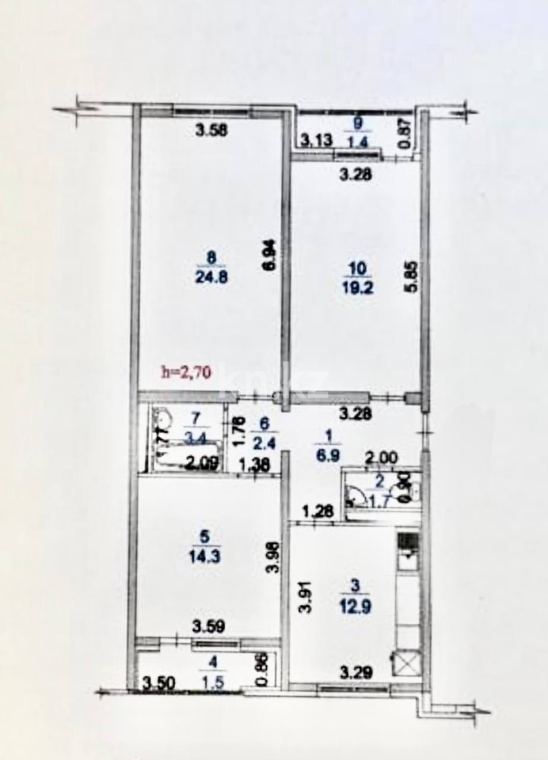 Продажа 3-комнатной квартиры, 90 м² в Алматы - фото 2